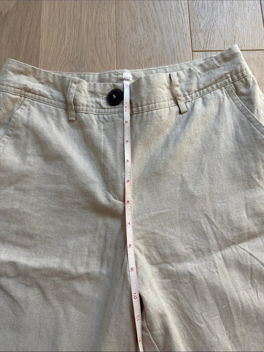 Zara Mid-Rise Linen Blend Lightweight Pants Euro Summer Coastal Grandma